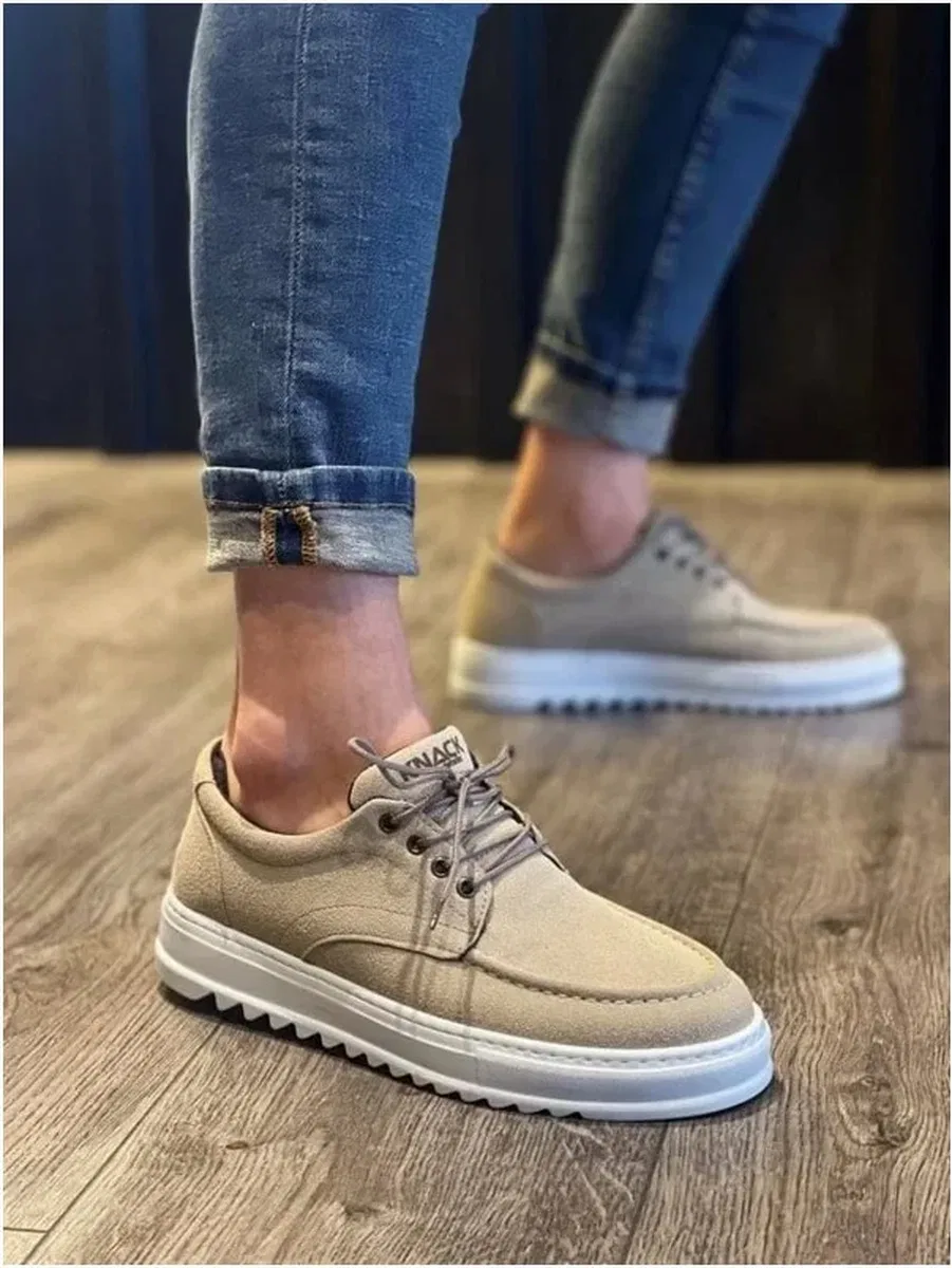 Erkek Ayakkabı Ayakkabı Bağcıklı Süet Modern Klasik Casual Dengeli