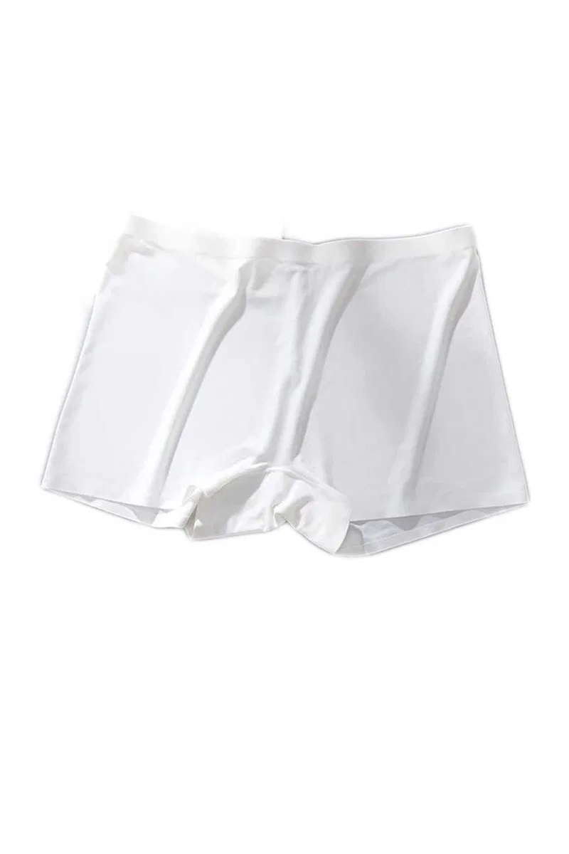 Kadın Dikişsiz Görünmez İz Yapmaz Mini Şort Boxer Beyaz görsel 2