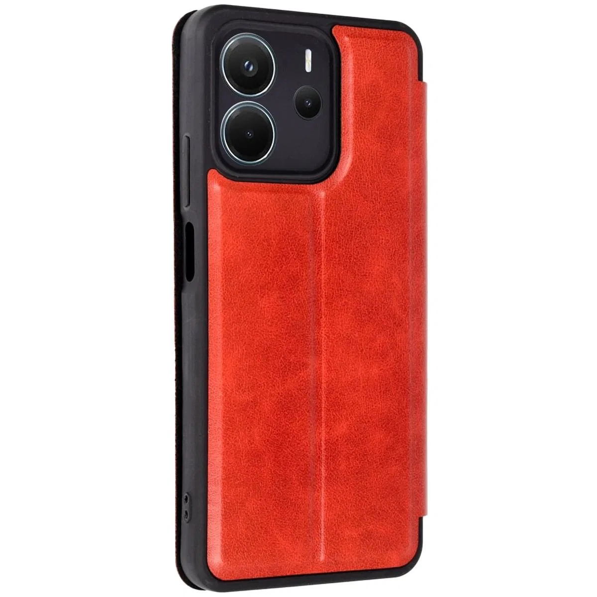 Xiaomi Redmi Note 14 4g Kılıf Flip Cover - Kırmızı görsel 2