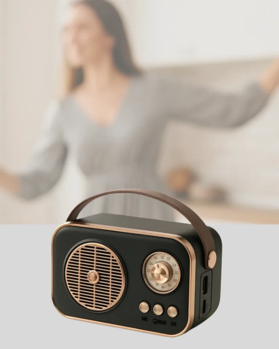 Bluetooth’lu Retro Radyo – FM Destekli Nostaljik Hoparlör görsel 5
