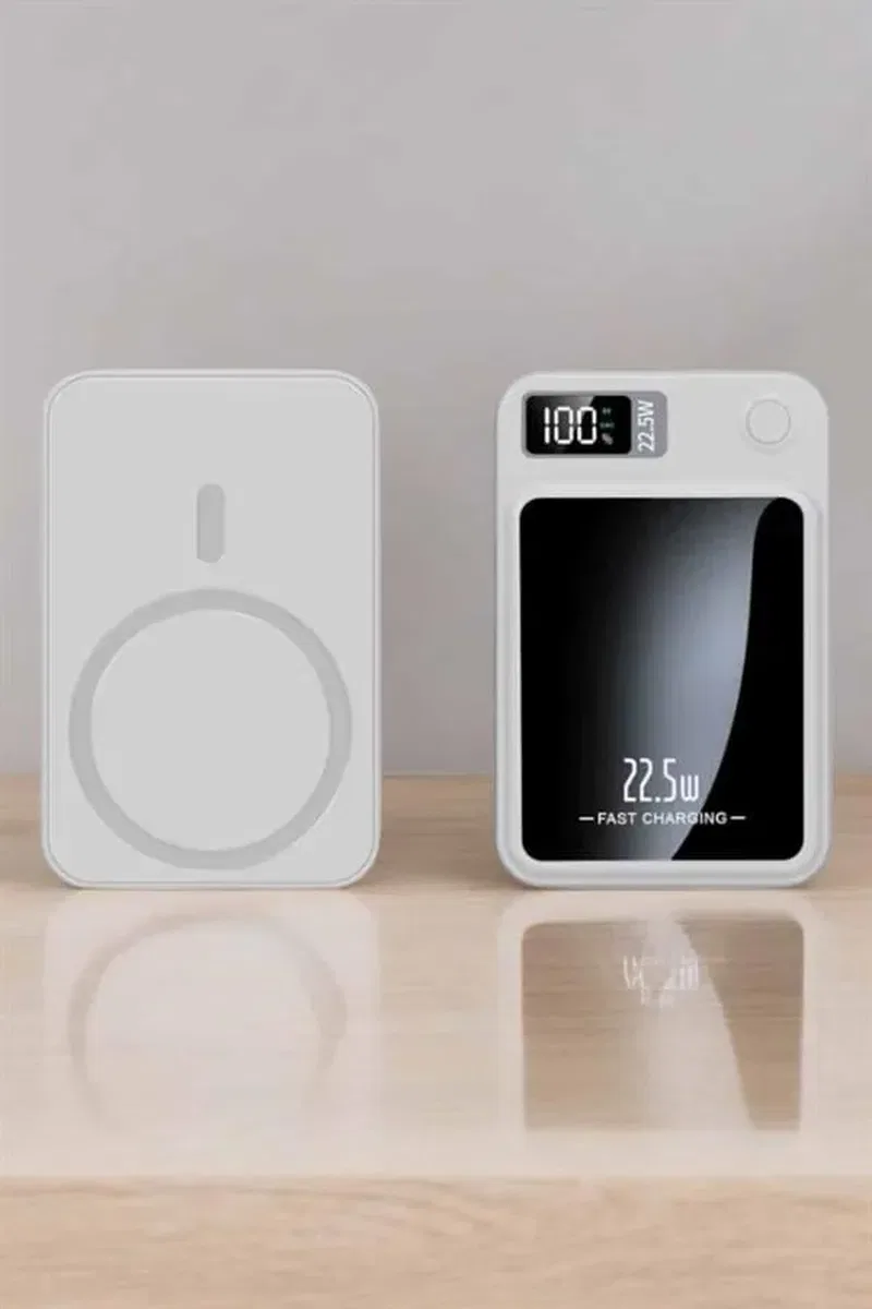 iOS Uyumlu 22. 5W Hızlı Şarj Magsafe Powerbank Dijital Göstergeli 10. 000 mAh görsel 5