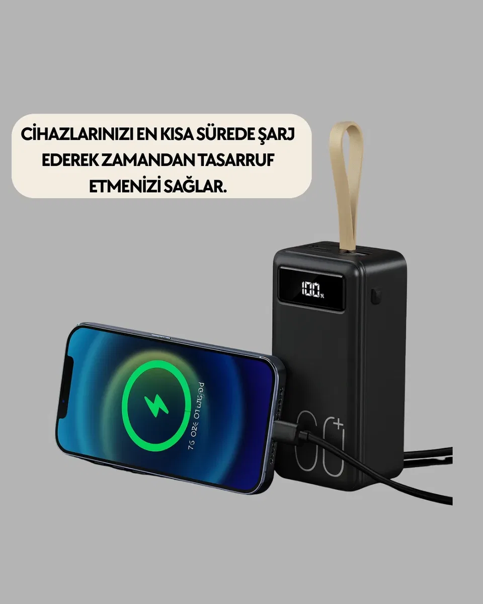 4 Çıkışlı Hızlı Şarj Destekli Powerbank Yeni Nesil görsel 4