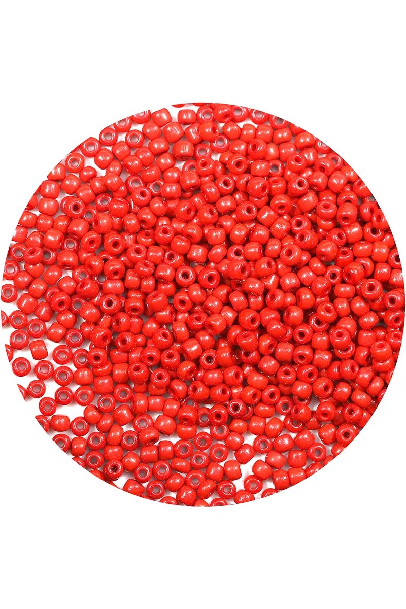 Koyu Turuncu Renk 4 mm Yaklaşık 220 adet/20 gram Cam Boncuk Oya Yazma Bileklik ve Kolye görsel 3