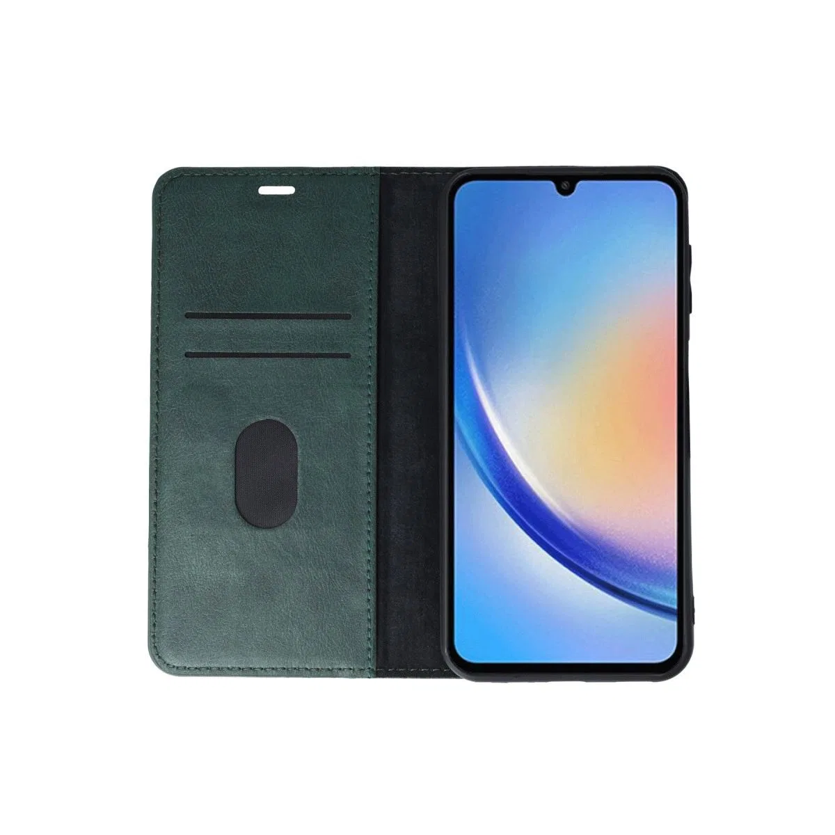 Samsung Galaxy A24 4g Kılıf Trend S Plus Kapaklı Kılıf - Yeşil görsel 3