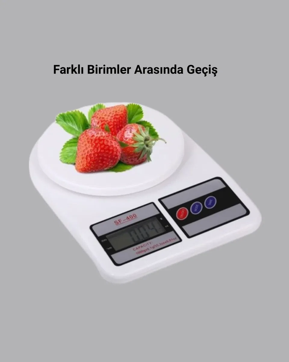 LCD Ekranlı Hassas Dijital Mutfak Terazisi – 5kg Kapasite, 1g Hassasiyet Yeni Nesil görsel 4
