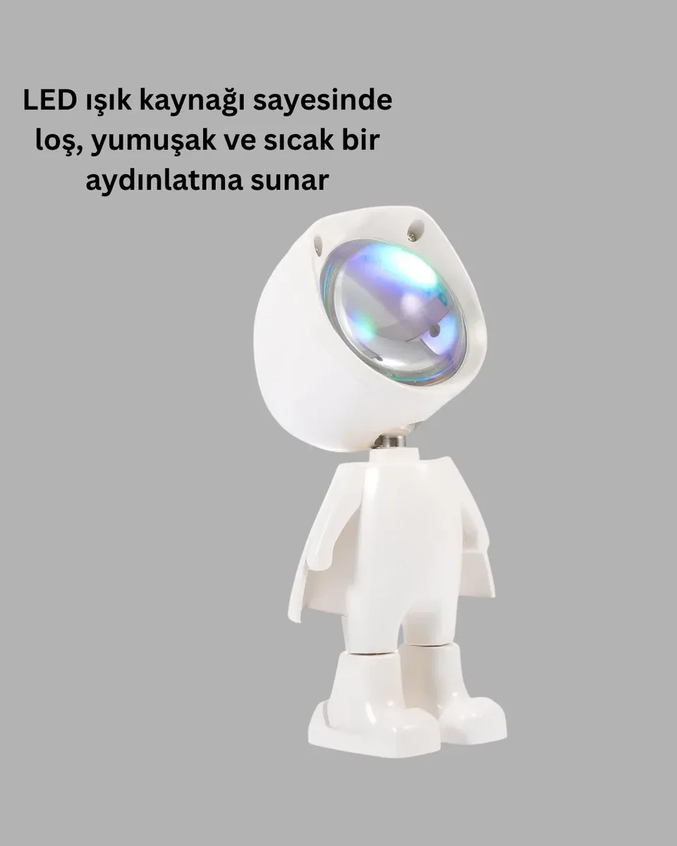 Dekoratif Gün Batımı Işığı – Astronot Figürlü Yeni Nesil görsel 3