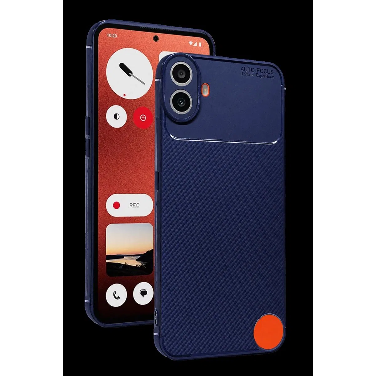 Newface Nothing Phone Nothing Cmf Phone 1 Auto Focus Karbon Kapak - Lacivert