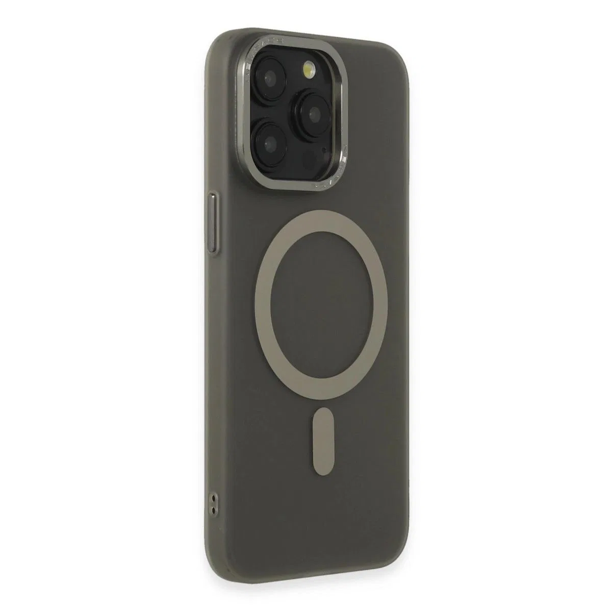 Apple İphone 15 Pro Kılıf Lodos Magneticsafe Mat Kapak - Titan Gri görsel 2