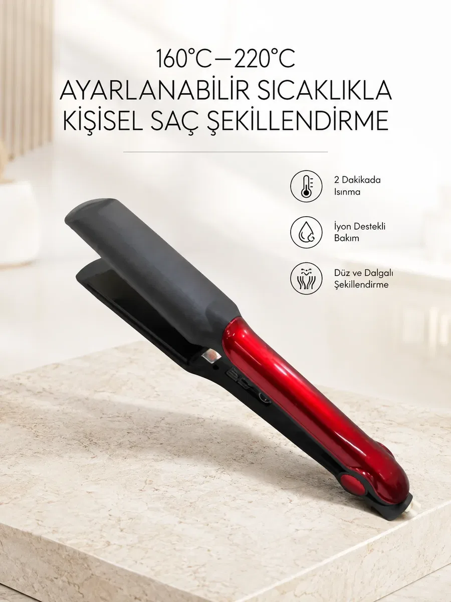 160°–220° Isı Ayarlı Saç Düzleştirici – Seyahat Tipi Hafif Model
