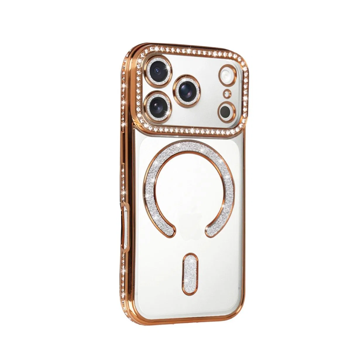 Apple İphone 17 Pro Joke Simli Magneticsafe Kılıf - Turuncu görsel 2