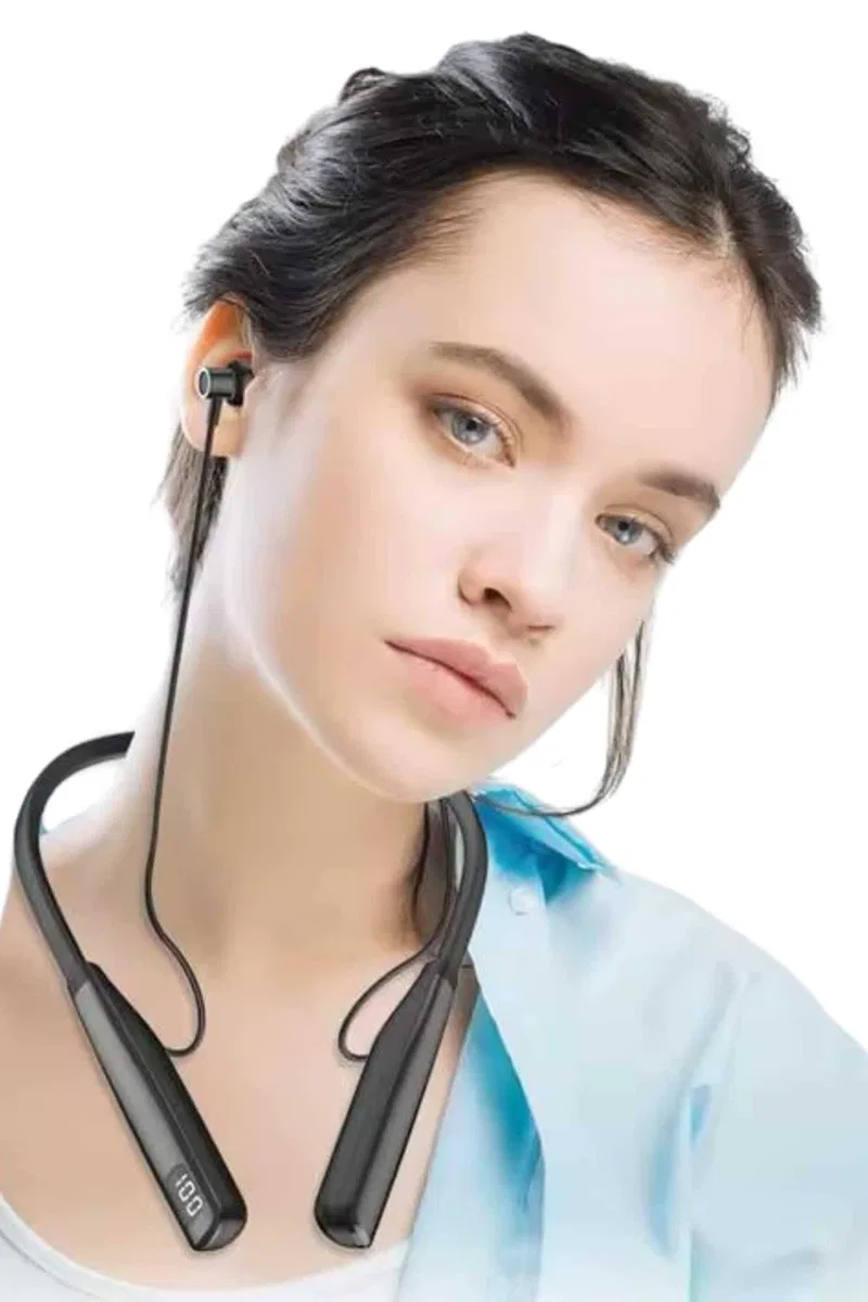 Boyun Askılı 100 Saat Kablosuz Kulaklık Göstergeli Bluetooth Kulaklık görsel 5