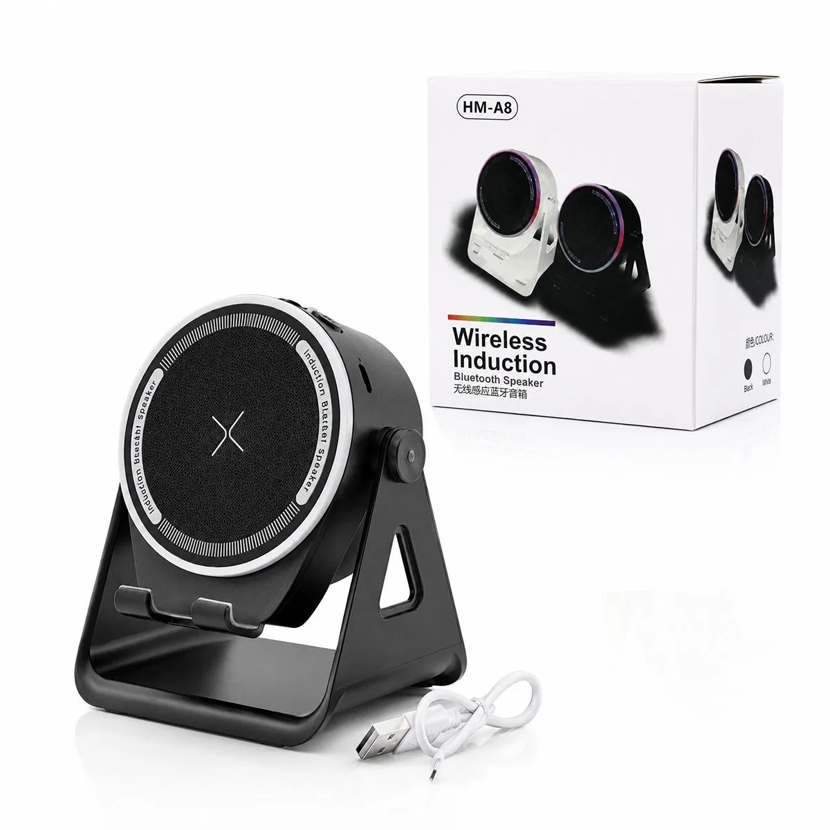 Bluetooth Hoparlör 5W RGB Işıklı Telefon Tutuculu görsel 2