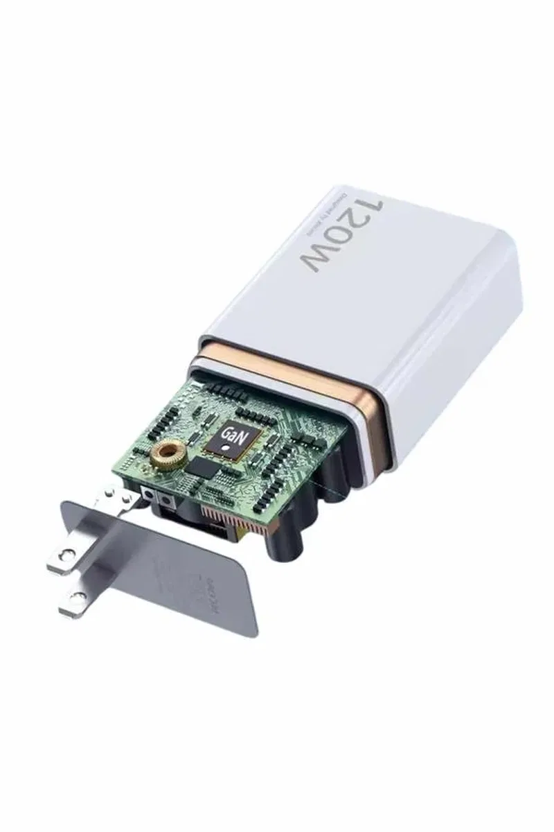 120W Şarj Aleti Hızlı Çift Turbo Şarj Aleti Seti Beyaz görsel 5