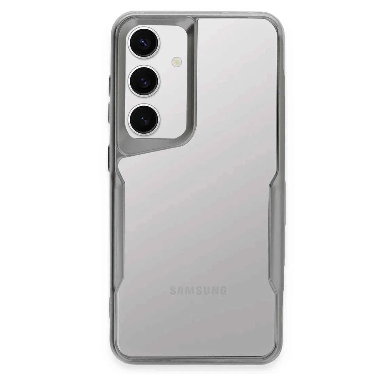 Samsung Galaxy S24 Kılıf Boyi Silikon Kapak - Gümüş