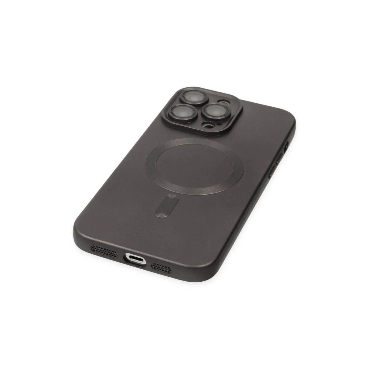 Apple İphone 13 Pro Kılıf Moshi Lens Magneticsafe Silikon - Füme görsel 5