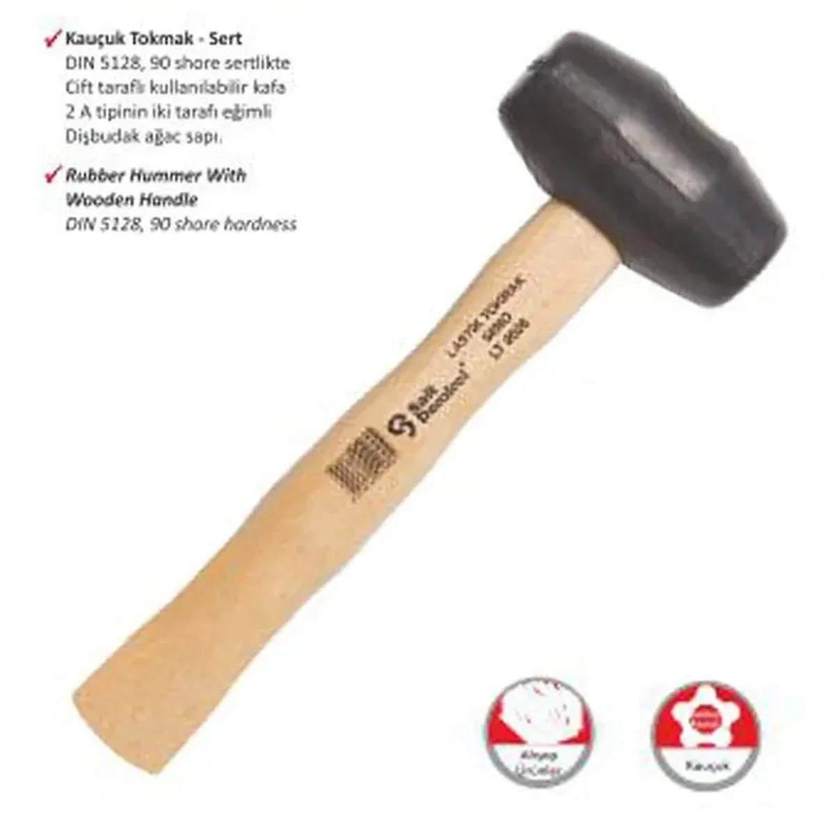 Ağaç Saplı Lastik Tokmak No: 40