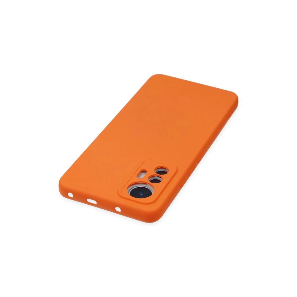Xiaomi Mi 12 Lite Kılıf Nano İçi Kadife Silikon - Turuncu görsel 5