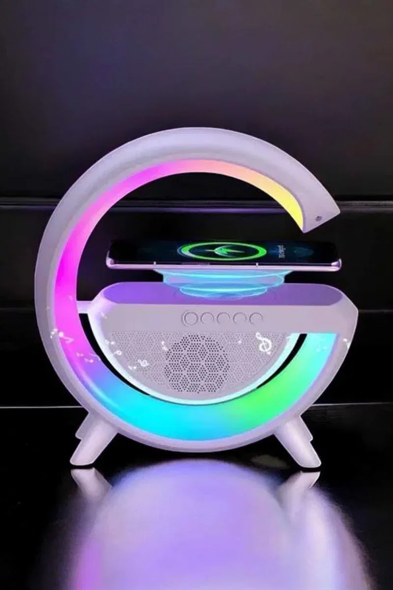 Bluetooth Hoparlör Dijital Göstergeli Wireless Şarj RGB Işıklı görsel 4