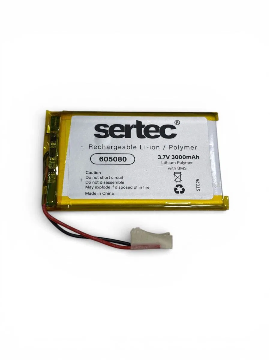 Sertec 605080 3. 7v 3000 Mah Li-polymer Pil (devreli/1. 5a)