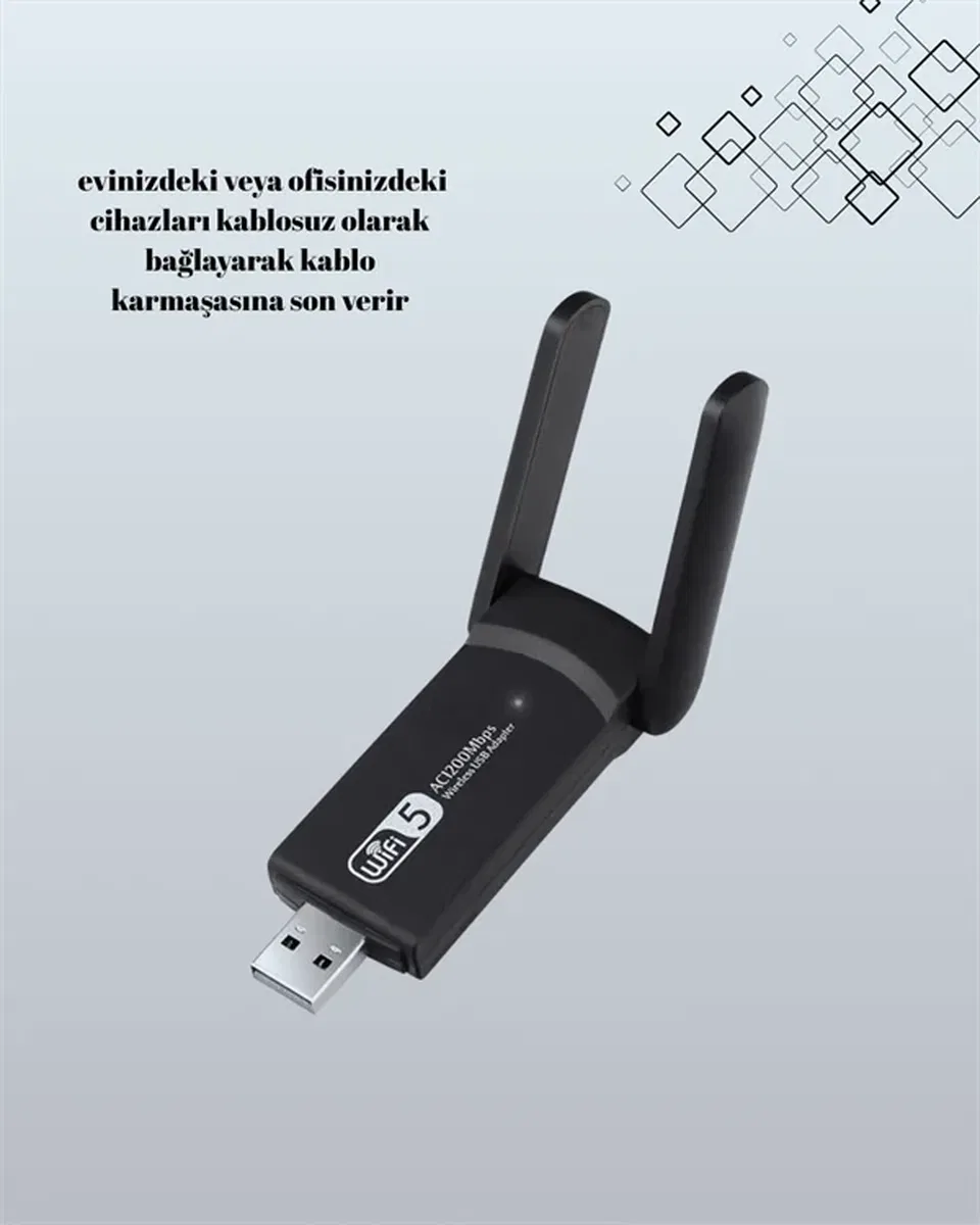 AC1200 USB WiFi Adaptör görsel 3