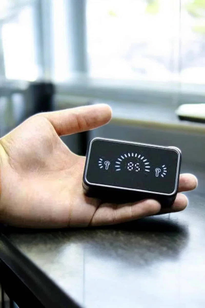 Telefon Standlı Bluetooth Kulaklık Aynalı Yüksek Ses Kaliteli görsel 3