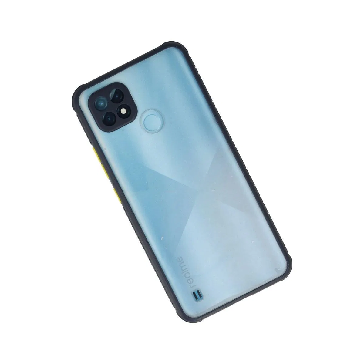 Realme C21 Kılıf Miami Şeffaf Silikon - Lacivert görsel 2