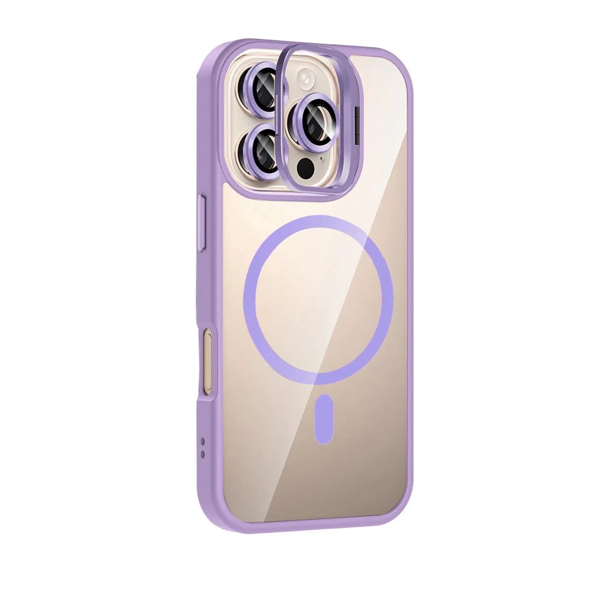 Joko Apple İphone 16 Pro Max Remim Lensli Magsafe Standlı Kapak - Lila görsel 2