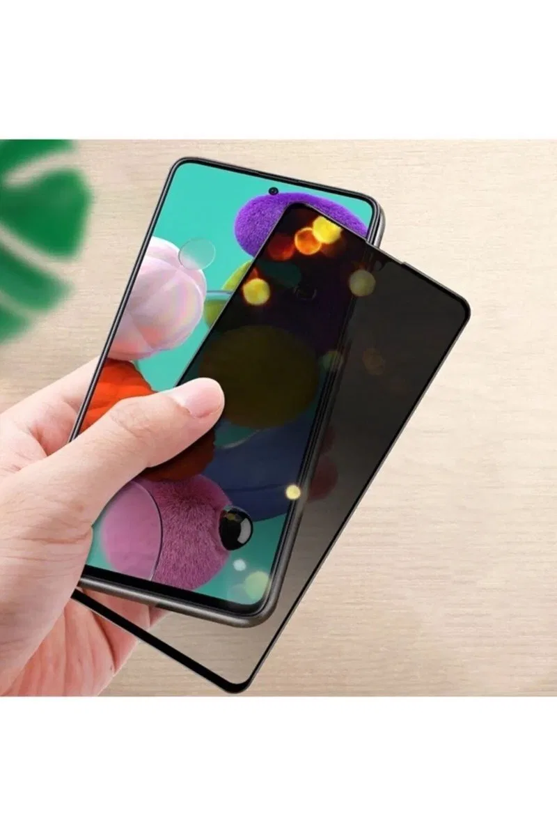 Samsung A52 Uyumlu Hayalet Ekran Gizli Tam Kaplayan Kırılmaz Cam Seramik Ekran Koruyucu Film görsel 5