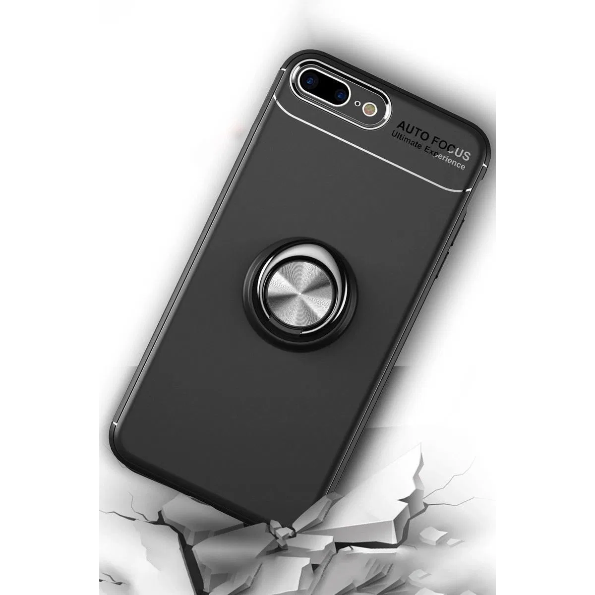 Apple İphone 7 Plus Kılıf Range Yüzüklü Silikon - Kırmızı görsel 7