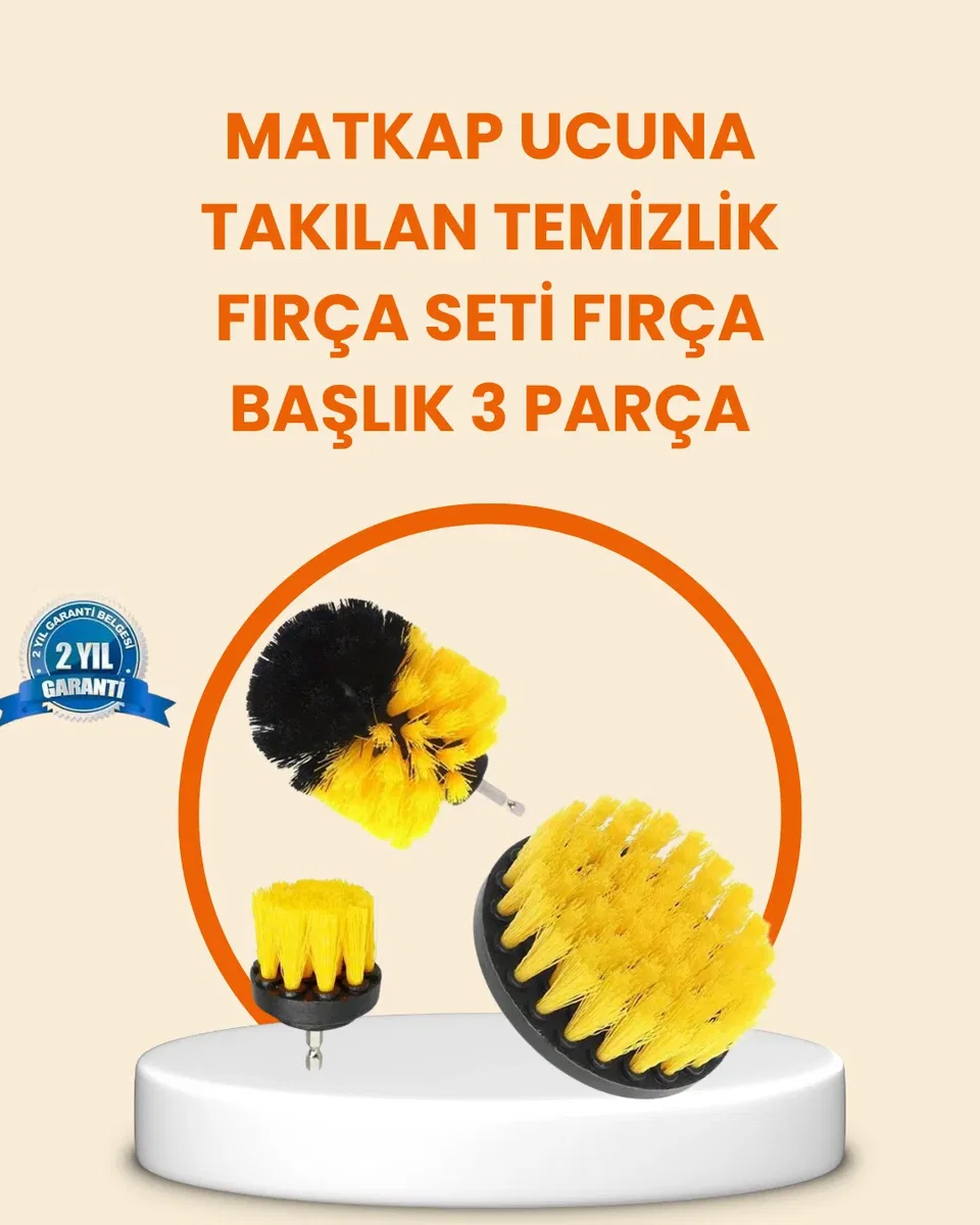 Matkap Ucu Fırça Seti Halı Fayans Zemin Temizliği