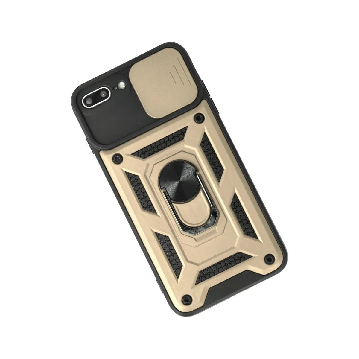 Apple İphone 7 Plus Kılıf Pars Lens Yüzüklü Silikon - Gold görsel 3