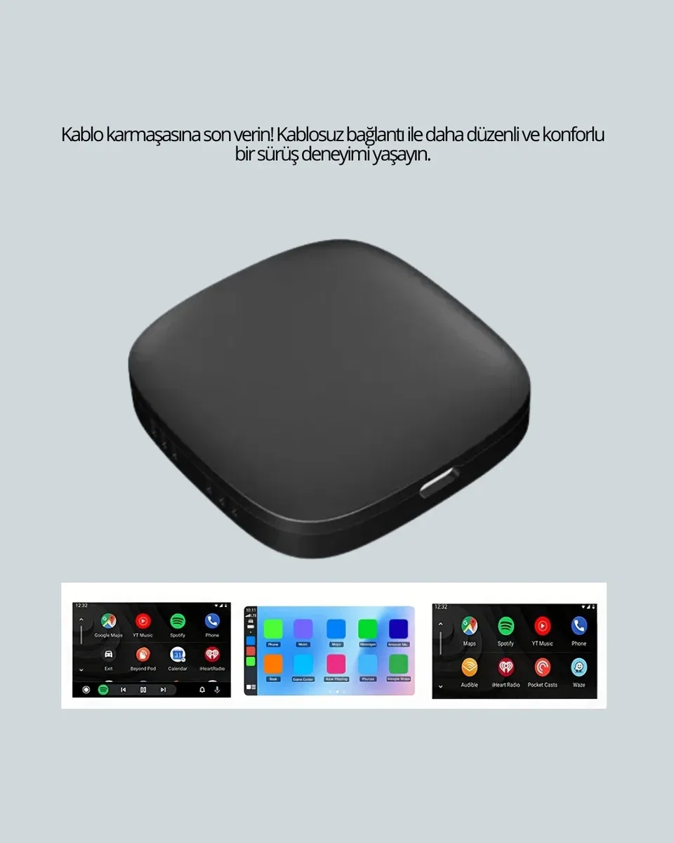 5. 8GHz WiFi Destekli Kablosuz Android Auto Dönüştürücü Yeni Nesil görsel 2