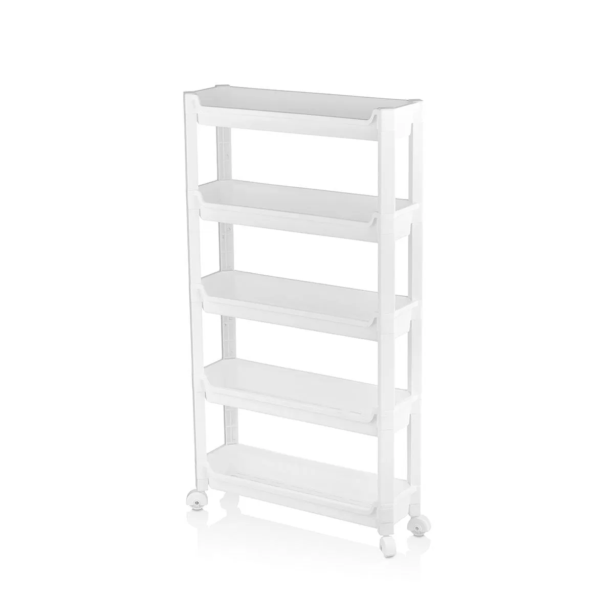 5 Katlı Tekerlekli Sepet Organizer Raf Ünitesi 465x145x850 mm görsel 2
