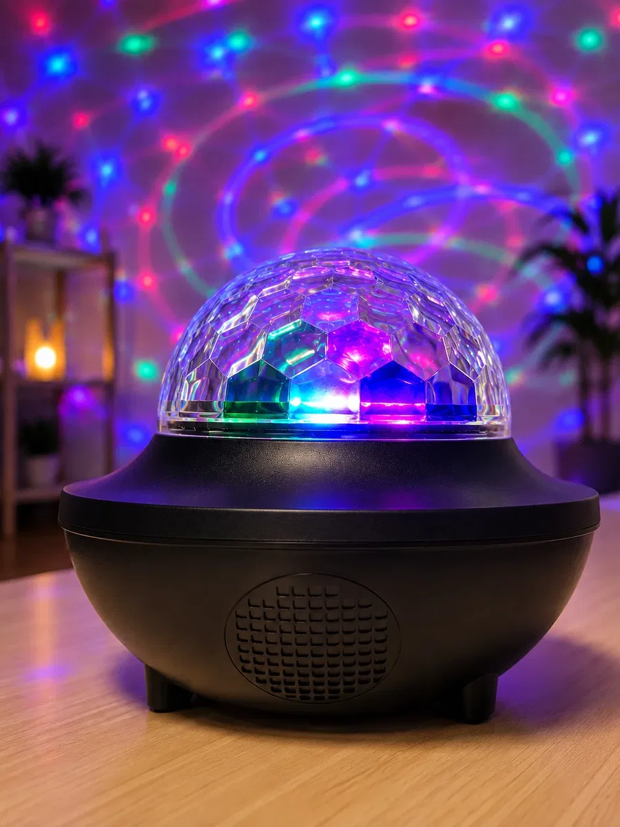 Bluetooth RGB Parti Işığı Hoparlörlü Disko Lambası MP3 USB ve Hafıza Kartı Destekli görsel 3