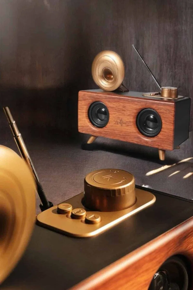 Nostaljik Görünümlü Bluetooth Bağlantılı Speaker görsel 2
