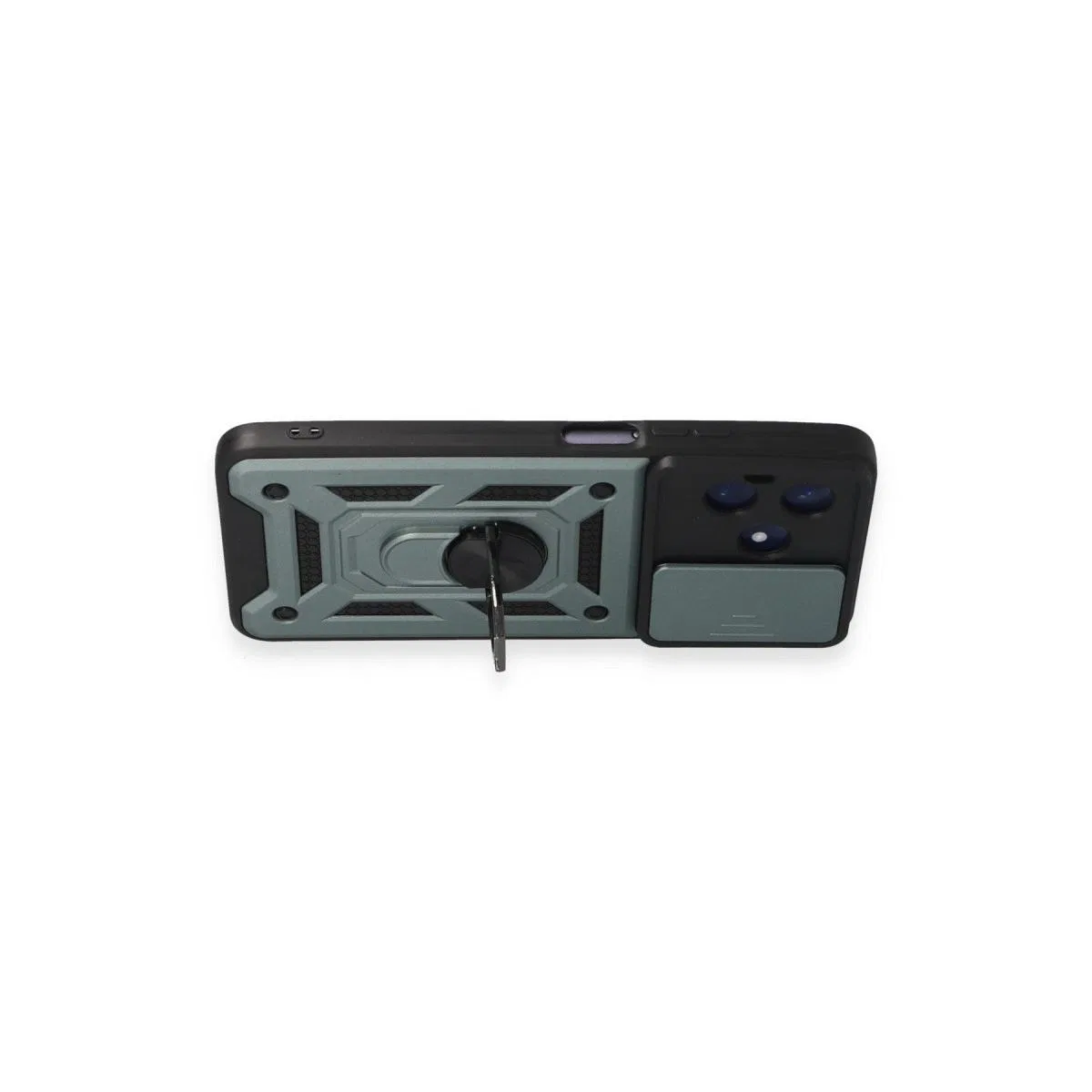 Realme C53 Kılıf Pars Lens Yüzüklü Silikon - Yeşil görsel 5
