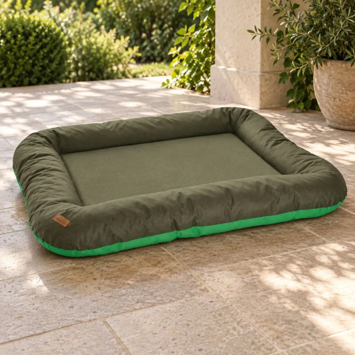 Kedi Köpek Yatağı Premium Su Geçirmez İmperteks Yatak · Haki · S · 50 × 65 × 13 cm görsel 2