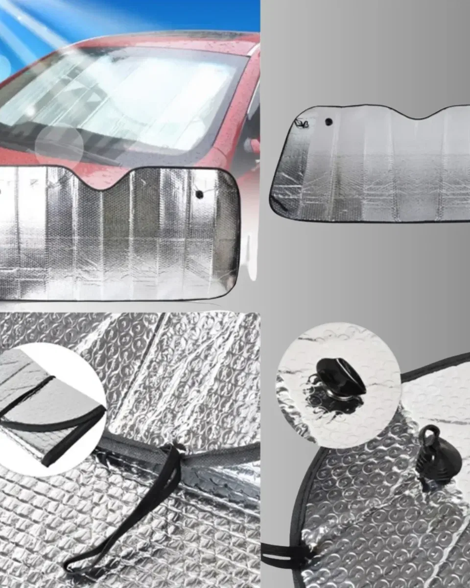 Metalize Reflektör Yüzeyli UV Koruyucu Araç Güneşliği – Serin ve Güvenli Sürüşler İçin görsel 5