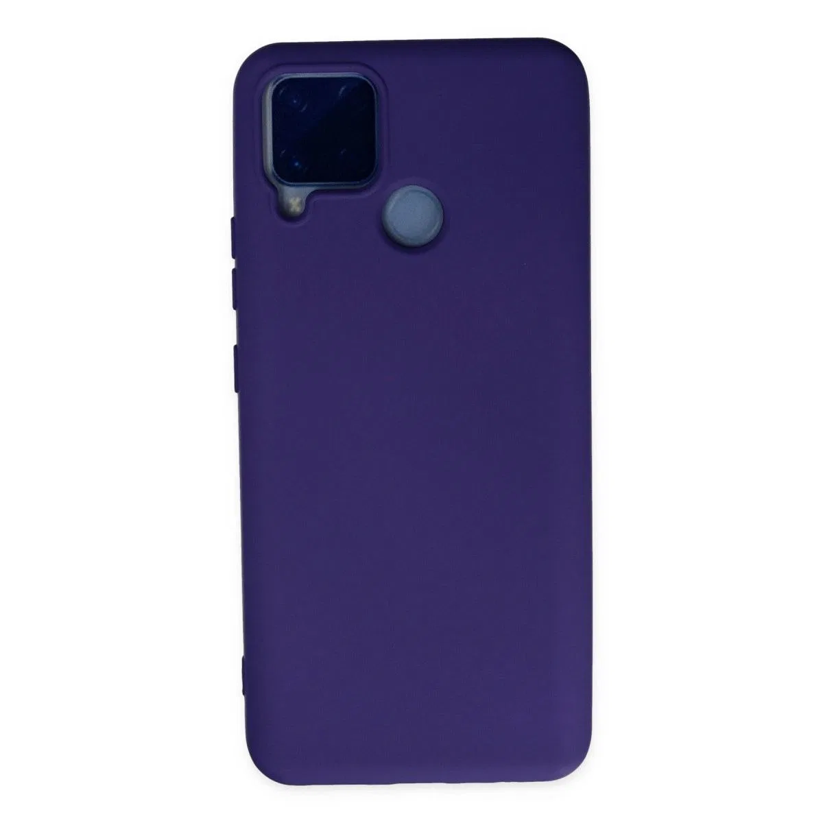 Realme C15 Kılıf Nano İçi Kadife Silikon - Mor