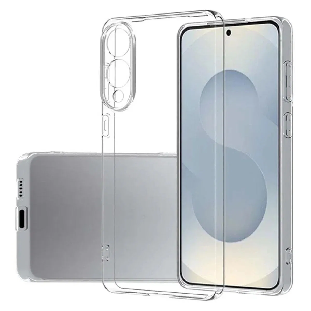 Samsung Galaxy S25 Edge Kılıf Lüx Şeffaf Silikon görsel 2