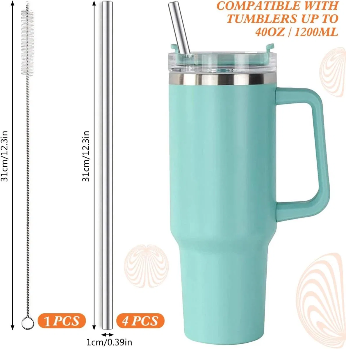 3 Parça Paslanmaz Çelik Pipet Seti görsel 4
