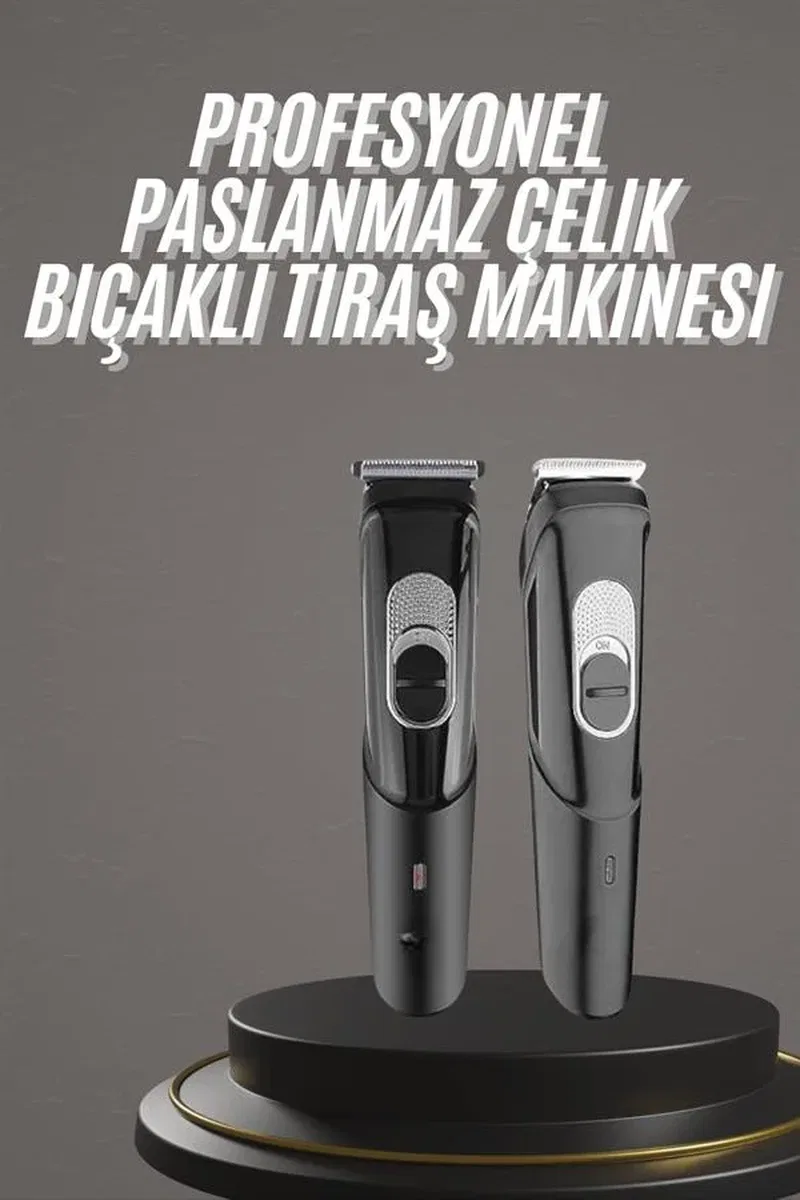 Pro Şarjlı Saç Sakal Tıraş Makinesi Ense Kesme Makinesi Lazer Öncesi Kısaltma görsel 2