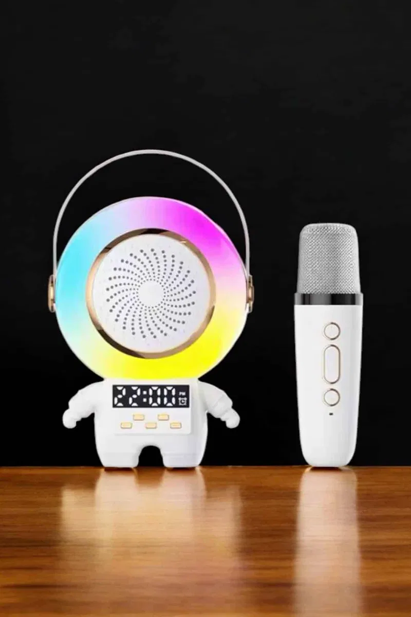 Çift Mikrofonlu Karaoke Mikrofon Bluetooth Bağlantılı Dijital Göstergeli görsel 2