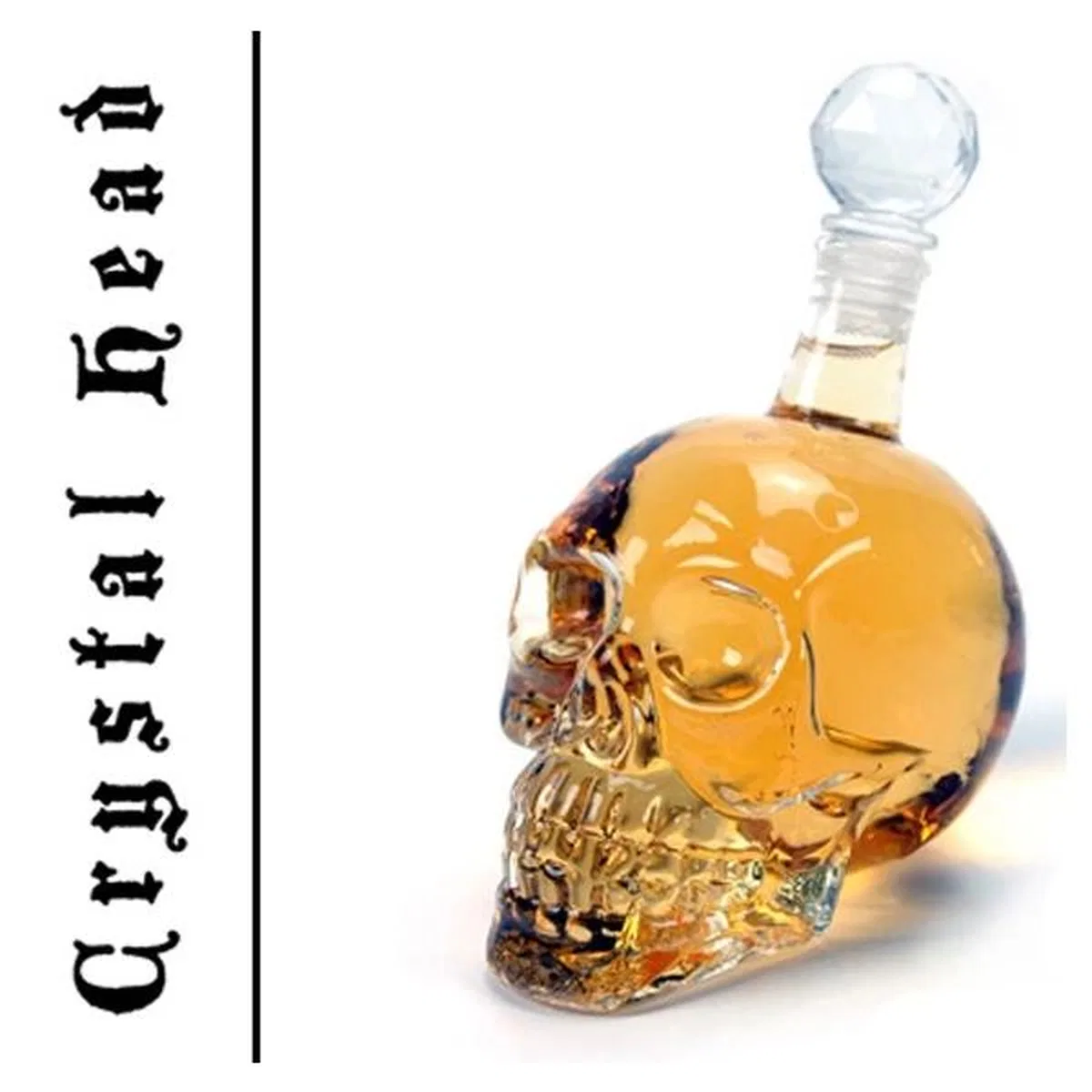 1000 Ml Crystal Head Kuru Kafa İçecek Şişesi görsel 2