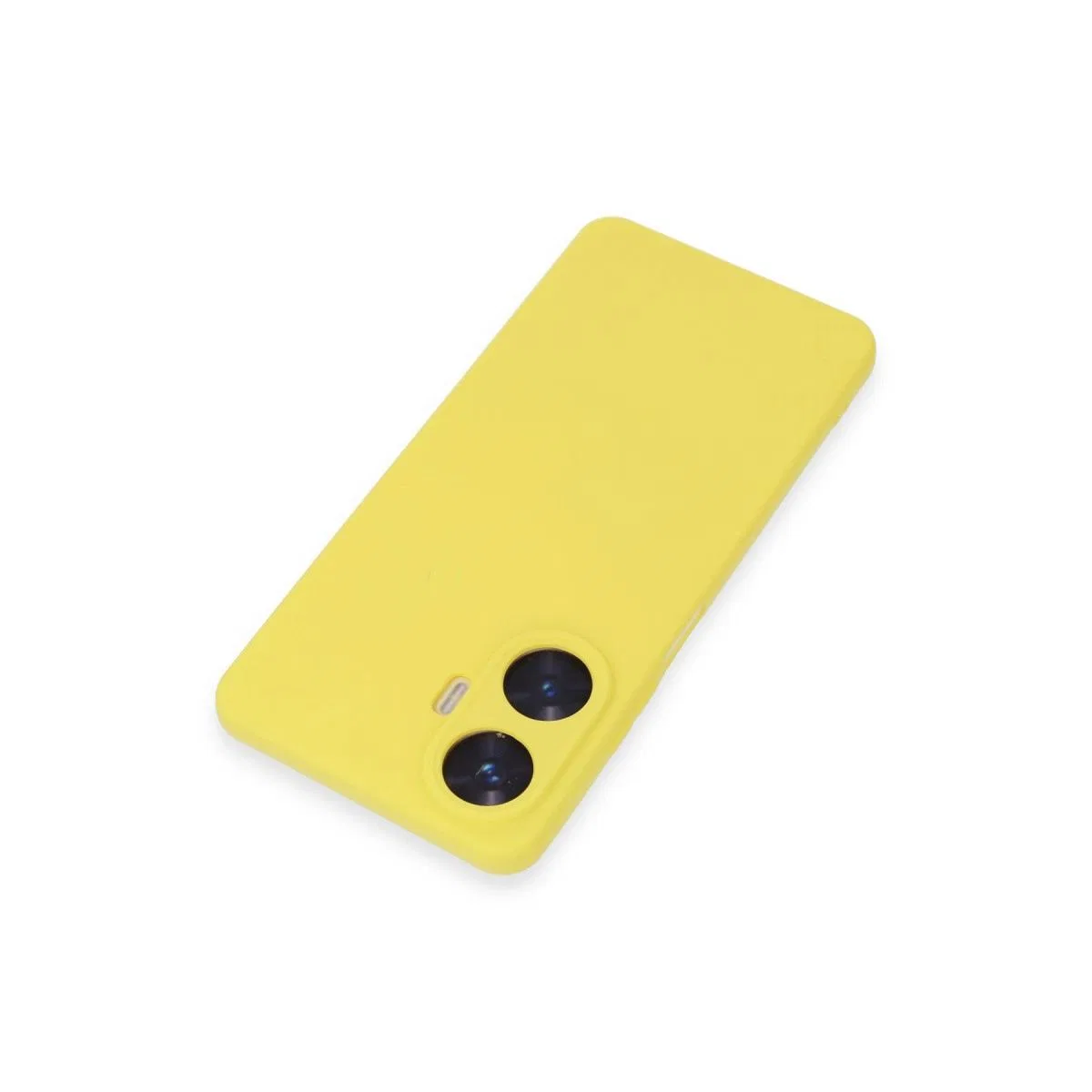 Realme C55 Kılıf Nano İçi Kadife Silikon - Sarı görsel 2