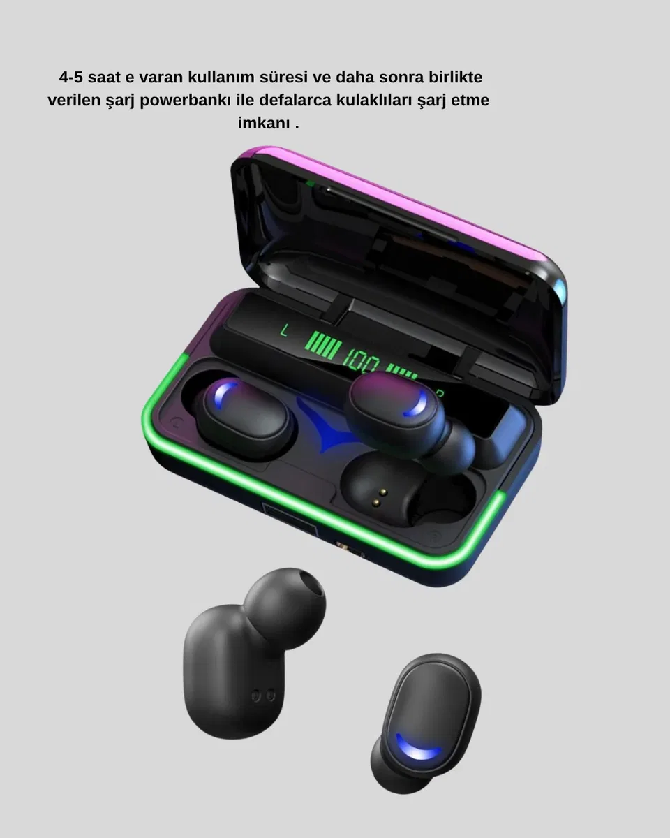 Gaming Bluetooth Kulaklık 800mAh Powerbank Düşük Gecikmeli görsel 3