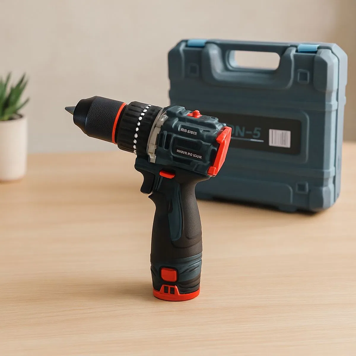 24V Fırçasız Şarjlı Darbeli Matkap + Uç Seti - 5. 0Ah, 1550 RPM, 2 Batarya