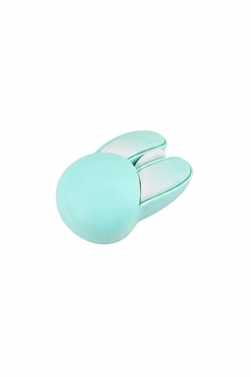 Tavşan Figürlü Kablosuz Mouse Pil Dahil Etiket Hediyeli Mavi görsel 5