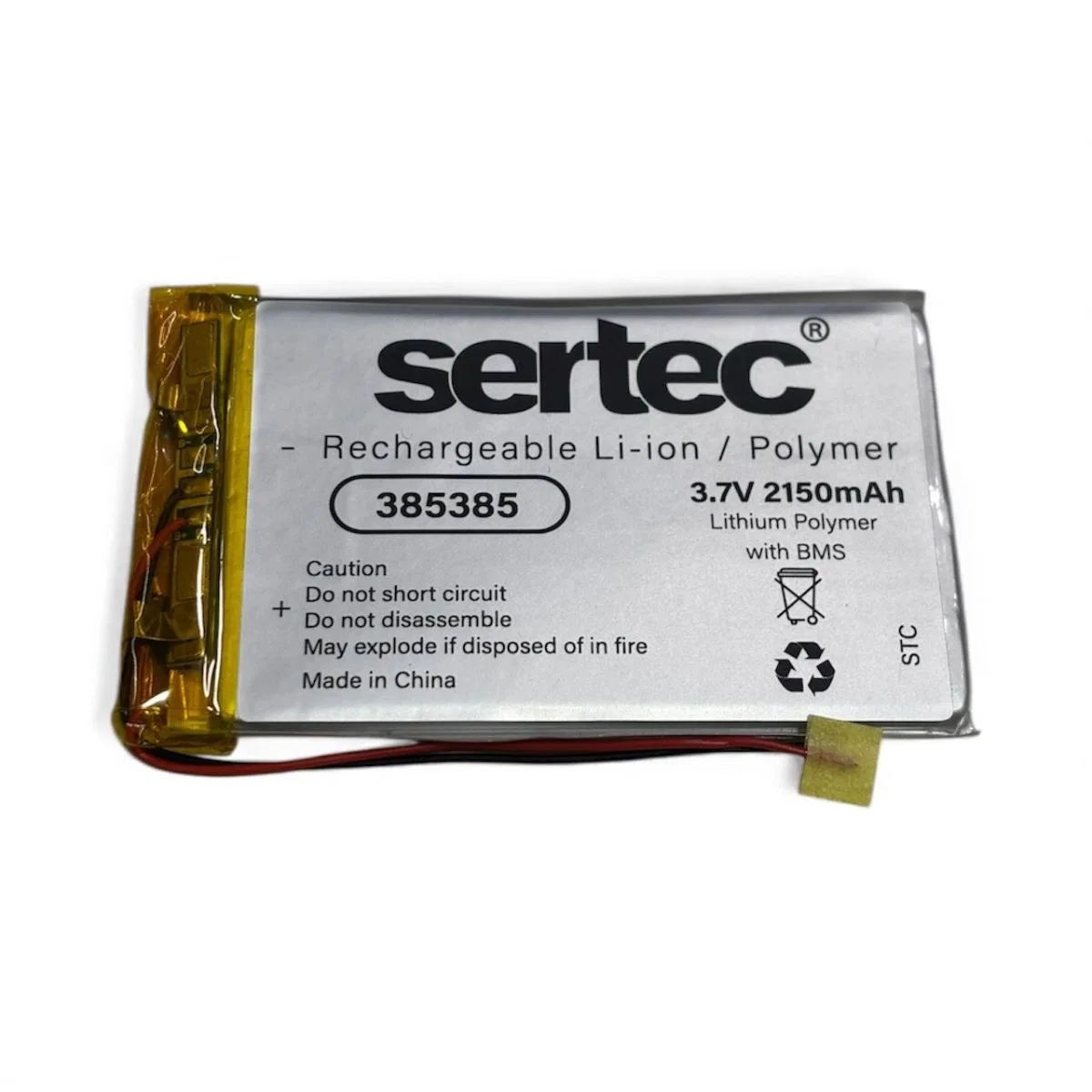 Sertec 385385 3. 7v 2150 Mah Li-polymer Pil (devreli/1. 5a)