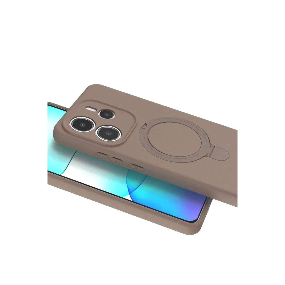 Xiaomi Redmi Note 14 4g Regal Magsafe Standlı Kapak - Çöl Titanyum görsel 4